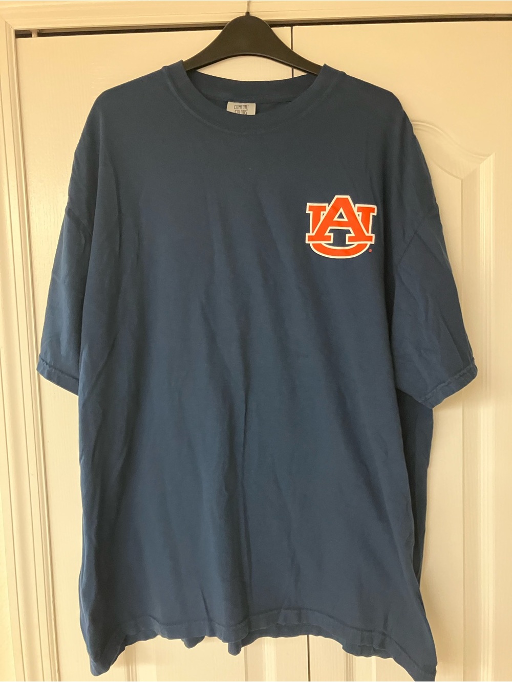 Auburn Tigers Baseball Mens Size 2XL Navy Comfort Colors Short Sleeve Shirt